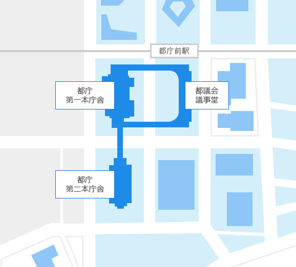 スマホ用都庁周辺地図